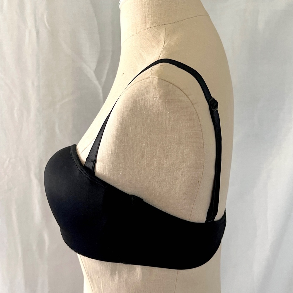Au Coeur Bandeau Strapless or Strap Black Bra 36C - Picture 4 of 6